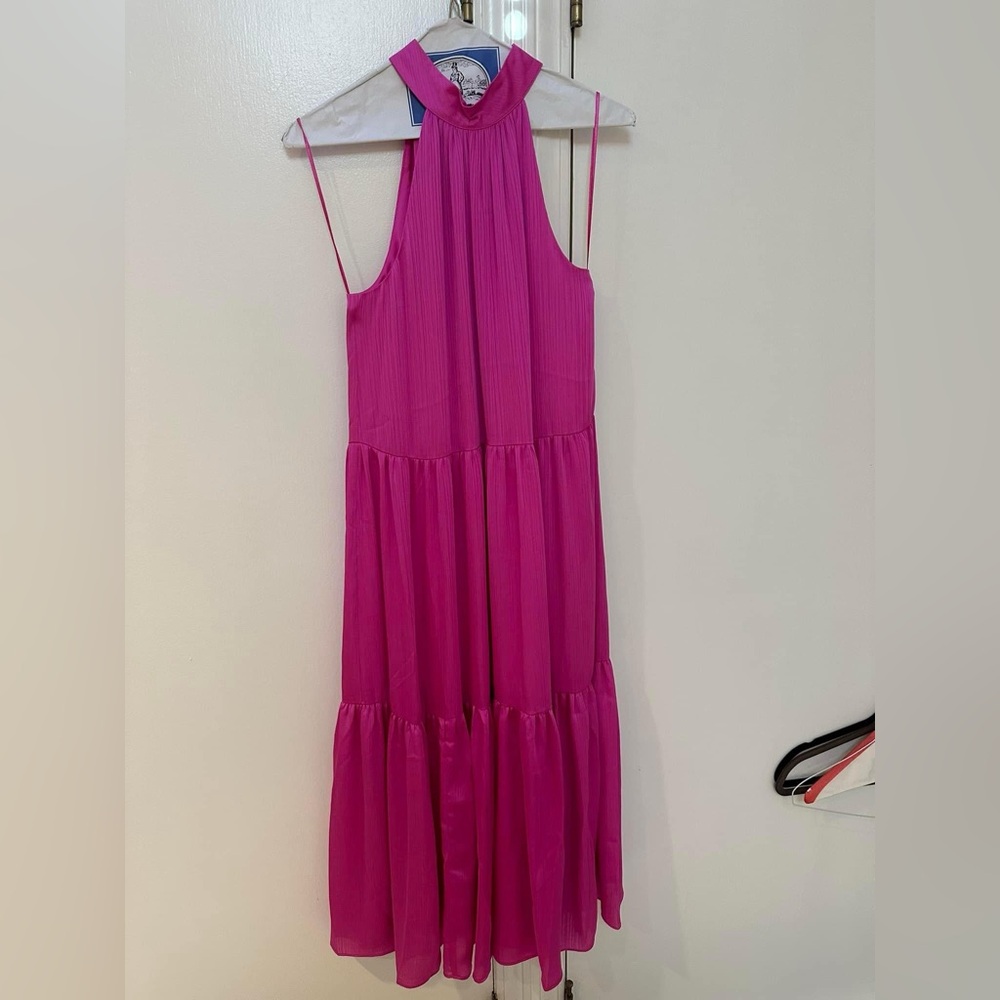Trina Turk pink midi dress- size XS